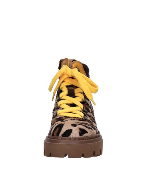 Scarponcini in pelle MAZE | CASSIOPEA HORSY-NAPLAKMARRONE-GIALLO